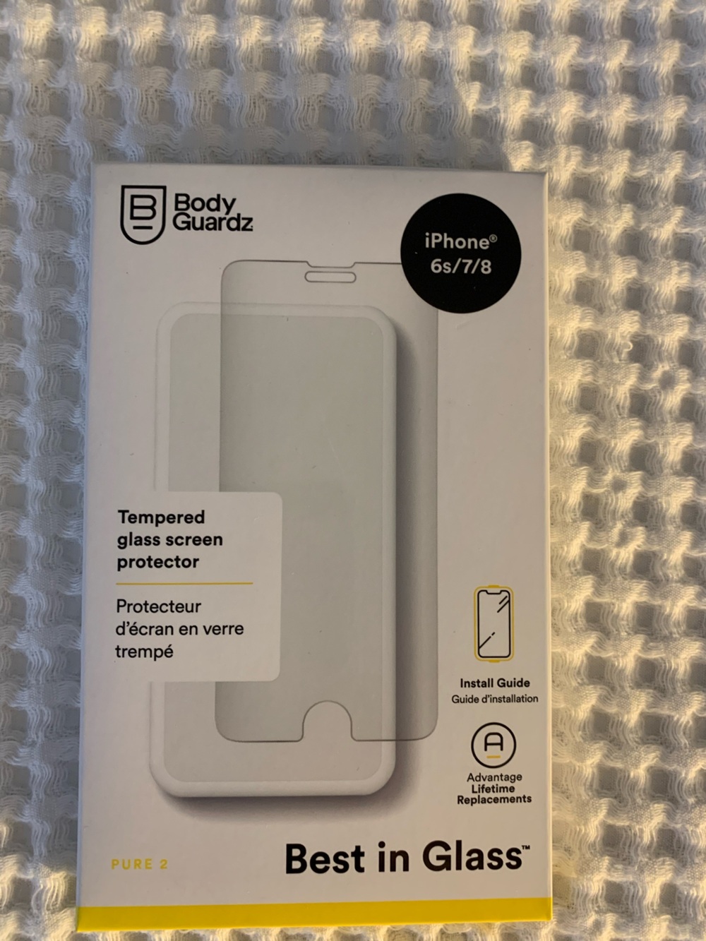Tempered Glass Screen Protector for iPhone 6/7/8  Body Guardz NWT
